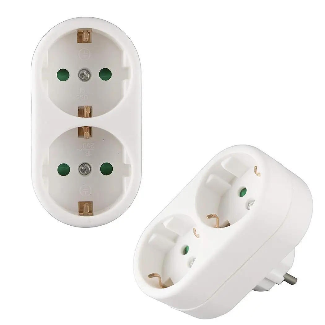 

European Type Power Conversion Plug EU Standard Power Adapter Socket Travel 250V Power Plug 3500W 16A Converter Socket 2/3 Holes