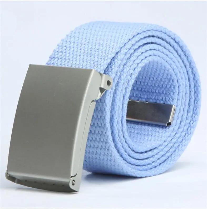 Mens Belts Fashion New Unisex Trousers Belts Canvas Belt Breathable Outdoor Tactical For Jeans Adjustable Waist Belt  140cm holeless belt Belts