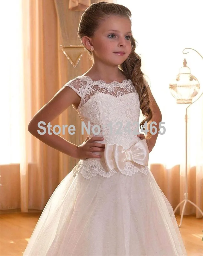 Flower girl dresses lace back