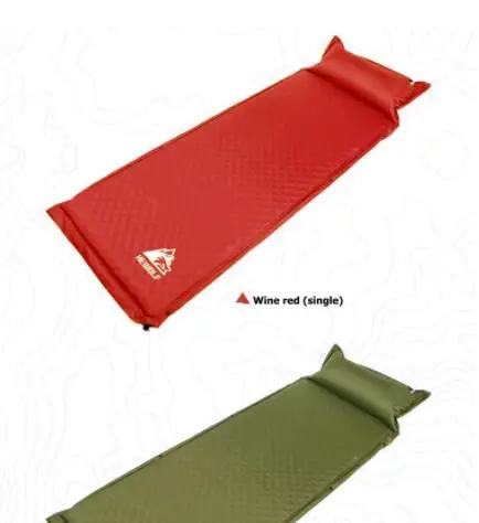 Hewolf 1 2 3 شخص سميكة 5 سنتيمتر التلقائي للنفخ فراش الشاطئ وسادة مكافحة الرطوبة سادة Hking الصيد في الهواء الطلق التخييم حصيرة