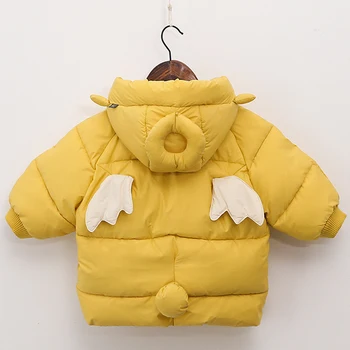 

DZIECKO Girls Winter Down Parkas New Princess Thickening Warm Jackets Christmas Outerwear Angel Wings Back Girls Parkas Clothing