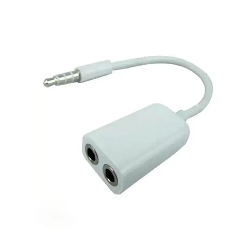 

3.5mm Male AUX Jack Splits Dual 3.5mm Female Headphone Audio Adapter Cable 2017 good sell Cable de audio oct.13