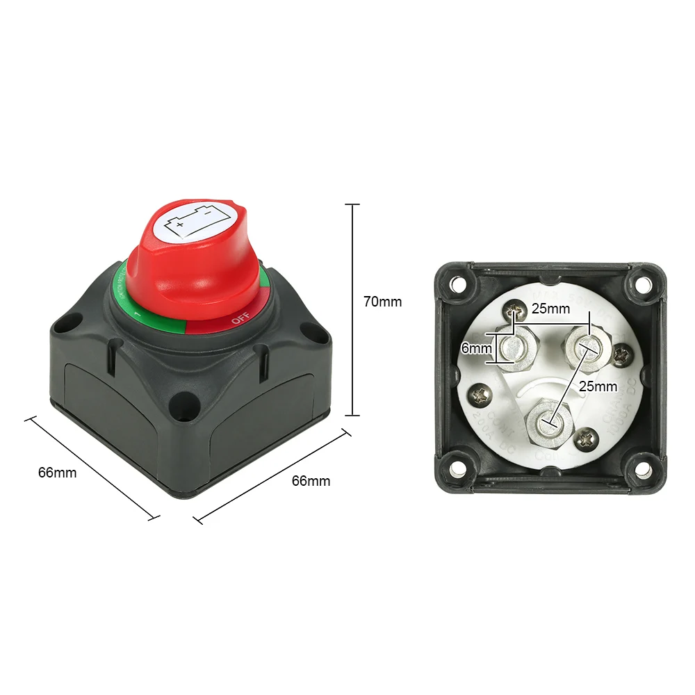 12 V/24 V двойной Батарея электрораспределительной коробкой многопозиционного переключателя 300A главный выключатель аккумуляторной батареи 4 позиции переключатель для автомобиля на колесах Лодка