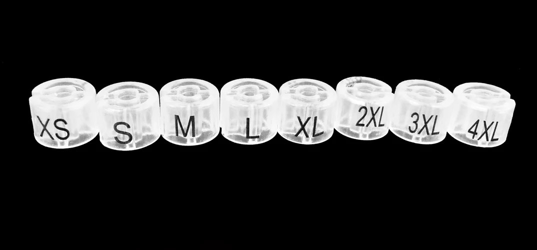 

Plastic Clear Size Marker Hangers Snap-on Circle Clip Xs/s/m/l/xl/2xl/3xl/4xl Printed Clothes Hanger Sizers Bagel Donuts Cube