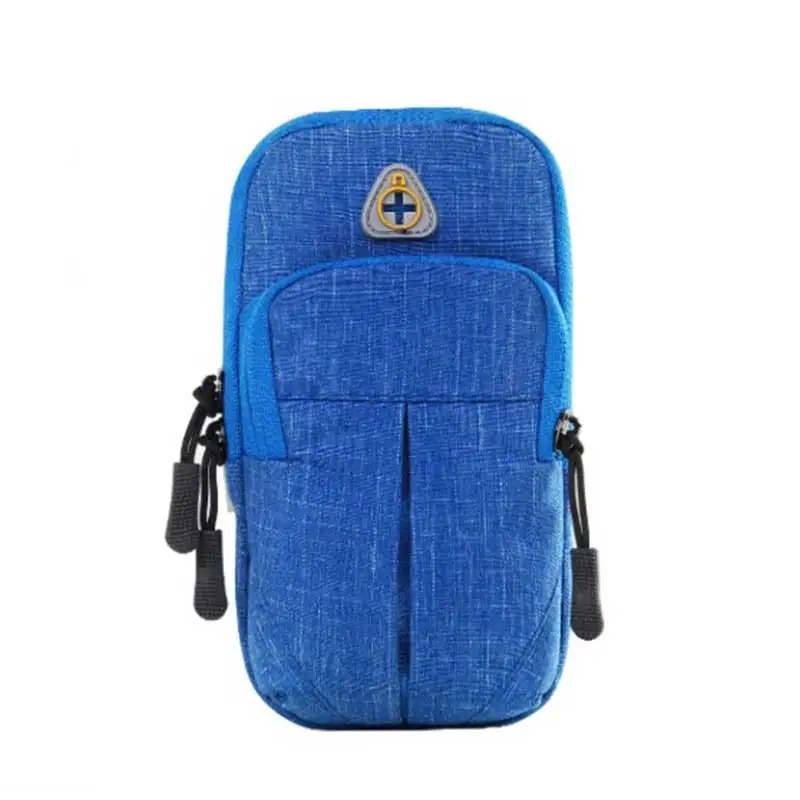 Универсальная сумка для бега на руку, на запястье, на руку, спортивный ремешок, чехол для телефона, аксессуары, кошелек, сумка, подходит для любого телефона в пределах 6,5 Дюймов - Цвет: Синий