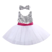 Cute Kids Girls Dress Sleeveless Sequins Tulle Bridesmaid Wedding Birthday Party Pageant Dresses