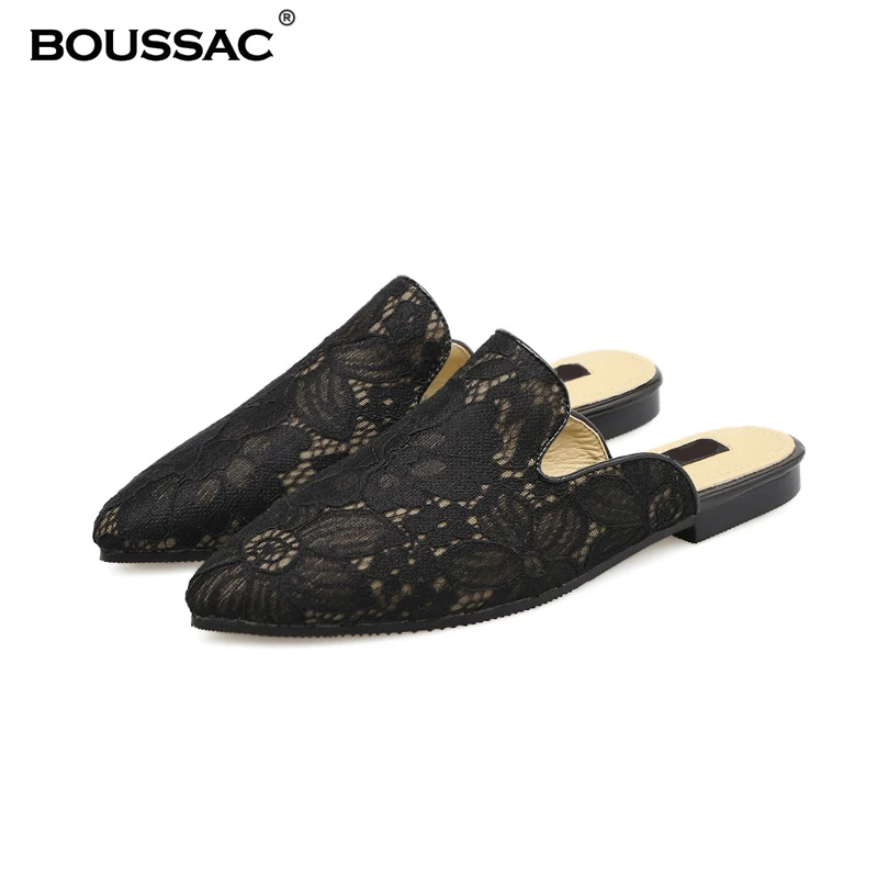 floral flat mules