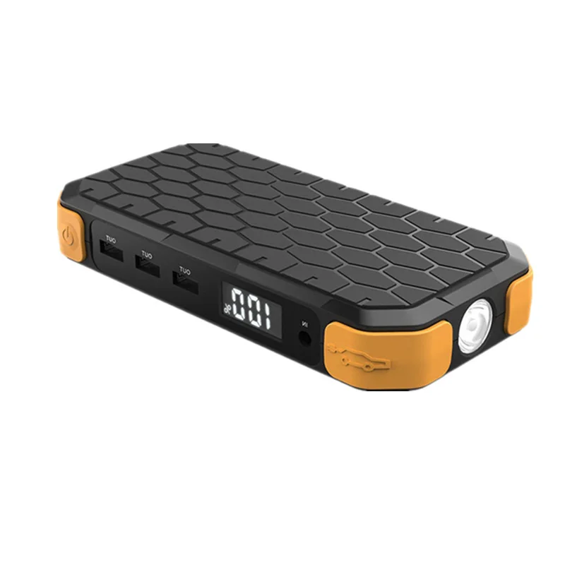 

HCOOL Car Jump Starter 18000mAh Black Honeycomb Portable Digital Emergency Starting Power Bank Car Charger Smart Charging Ports