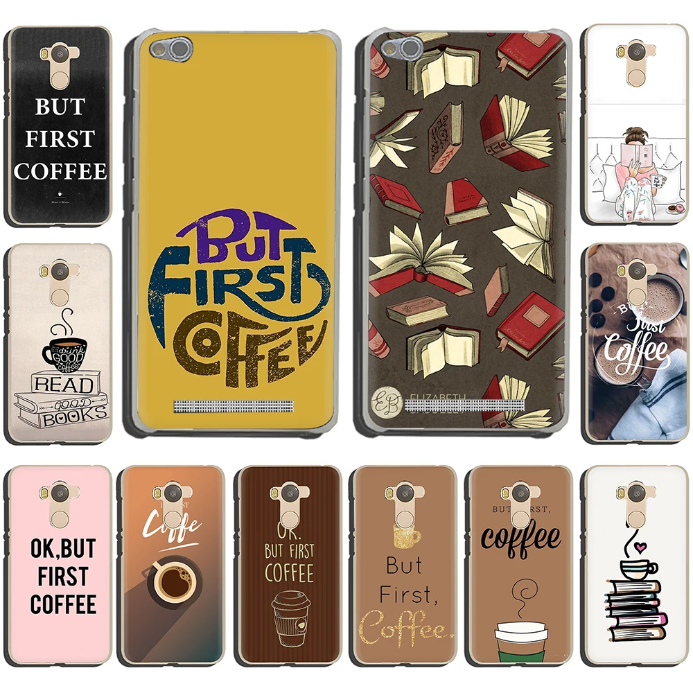 

Ok But First Coffee Book Hard Phone Cover Case for Redmi 5 6 A 5Plus K20 Pro S2 7 Go Note 4 4X 5 6 7 8 Pro