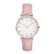 New Fashion Women Men Wristwatch Leather Quartz Watch Men Women Clock