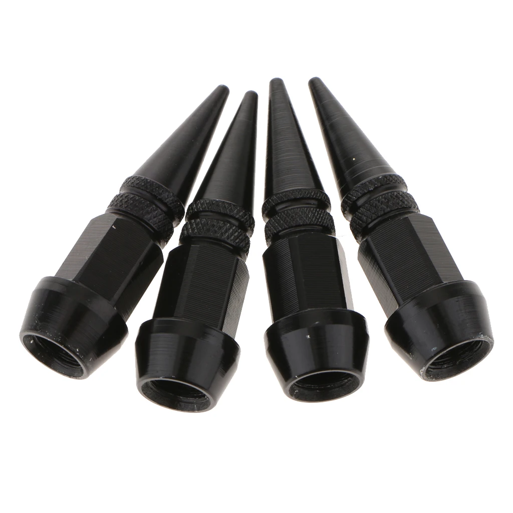 4 Pieces High Quality Aluminum Alloy Spike Wheel Tire Valve Stem Auto Car Truck Air Caps Covers 45mm 
