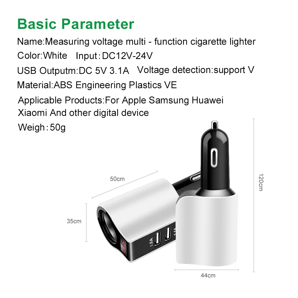 ايسين المزدوج USB شاحن سيارة LED عرض الدخان مقبس الطاقة محول قرص الهاتف المحمول شاحن سامسونج S8 Xiaomi سيارة-شاحن ايسين المزدوج USB شاحن سيارة LED عرض الدخان مقبس الطاقة محول قرص الهاتف المحمول شاحن سامسونج S8 Xiaomi سيارة-شاحن