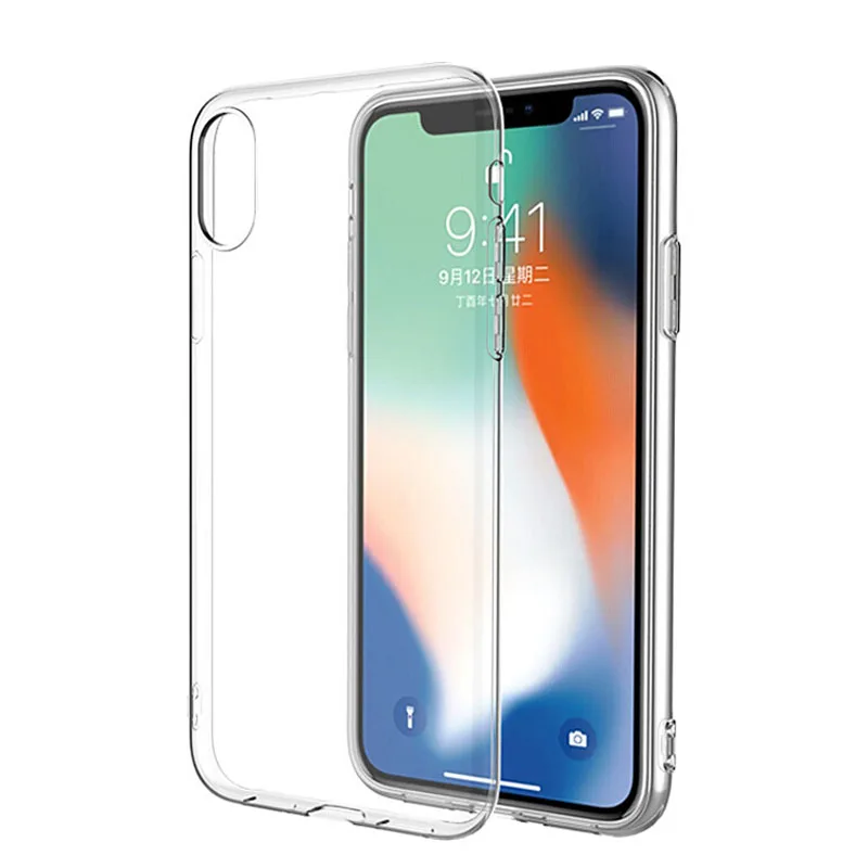 

Phone Case For iPhone 6 6S 7 8 Plus Luxury Crystal Clear Soft Case For iPhone XS Max XR X Shockproof Ultra Slim TPU Case Cover