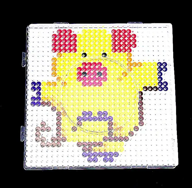 1 шт. наборное поле для пазлов узоры с Цветной Бумага для 5 мм бусины Hama perler из серии Сделай Сам ремесленные пластиковый трафарет ребенка плавкий предохранитель игрушки - Цвет: square