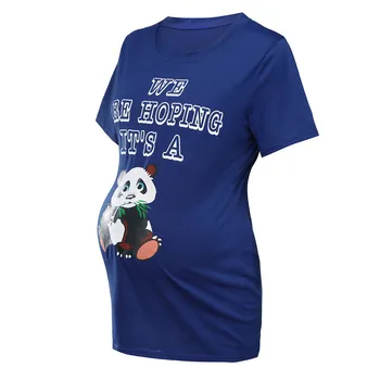 

vetement femme 2019 Women Short sleeve Maternity pregnancy Dress clothes Nursing Solid Printing Cartoon Print Tops ropa de mujer