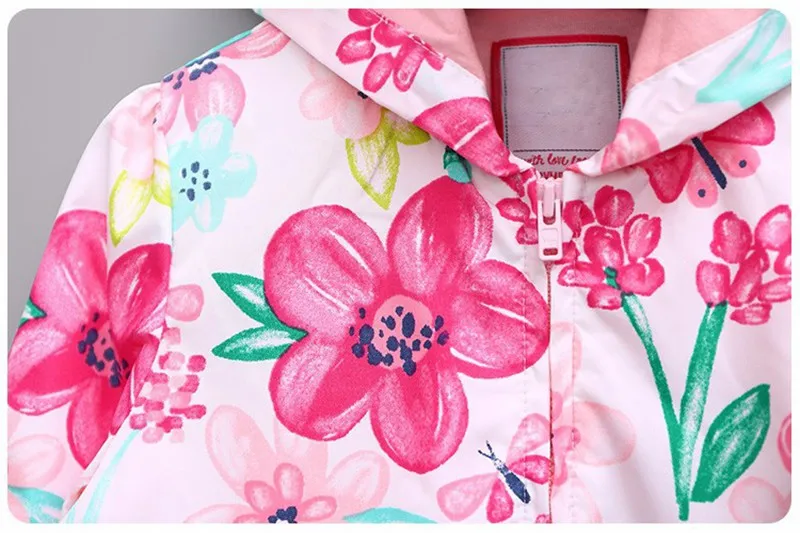 CROAL CHERIE 90-130cm 2018 Spring Flower Kids Children Clothing Autumn Fashion Cotton Baby Girls Coat Active Clothes Outerwear  (1)