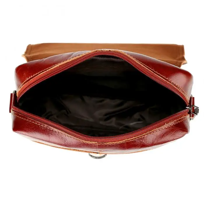 Простая модная Мужская винтажная кожаная сумка через плечо наплечная сумка-портфель FC55