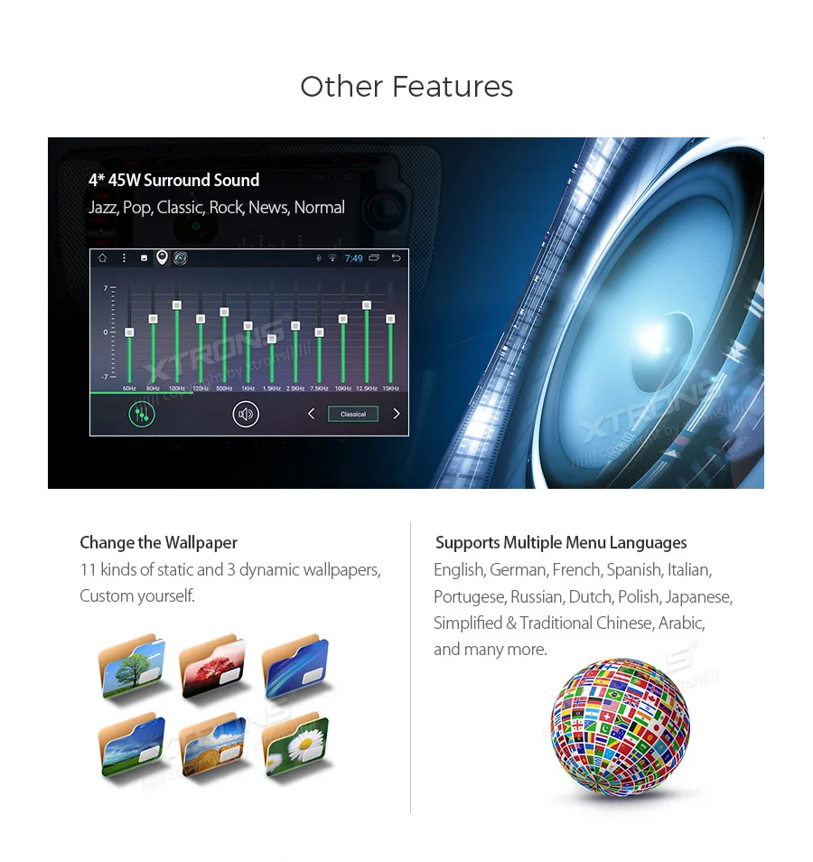 Perfect XTRONS 7" Android 8.1 Quad Core 16GB ROM car Multimedia System DVD Player GPS Navigation for Seat Ibiza MK4/6J 2009-2013 RCA 19