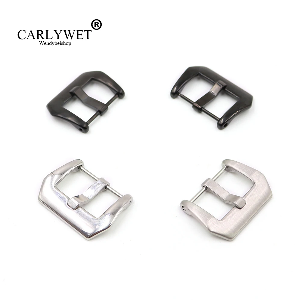 Застежка для часов CARLYWET из нержавеющей стали серебристая черная 18 20 22 24 26 мм|for