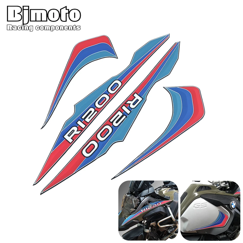 

Bjmoto For BMW R1200GS ADV Adventure 2014 2015 2016 2017 2018 moto Fender BeakFuel Tank 3D Silicone Sticker Cover Decal Tank Pad