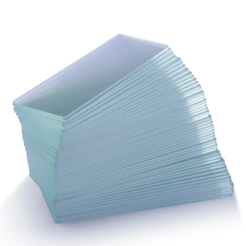 Najtaniej 50 sztuk szkiełka podstawowe + 100 sztuk pokrywa szklana wstępnie oczyszczone puste biologii przeźrocze szklane do podstawowych nauk biologicznych