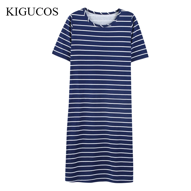 

KIGUCOS Women One Piece Summer Pajamas Fashion Nightdress Cotton Loungewear Girl Sleeping Robe Room Sleepwear Long Dress Pyjama