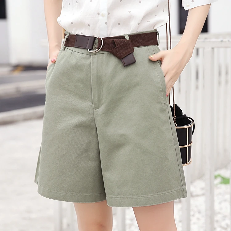 2018 летние женские шорты свободные OL Высокая талия Pantalones Mujer модные широкие короткие брюки универсальные 5 цветов