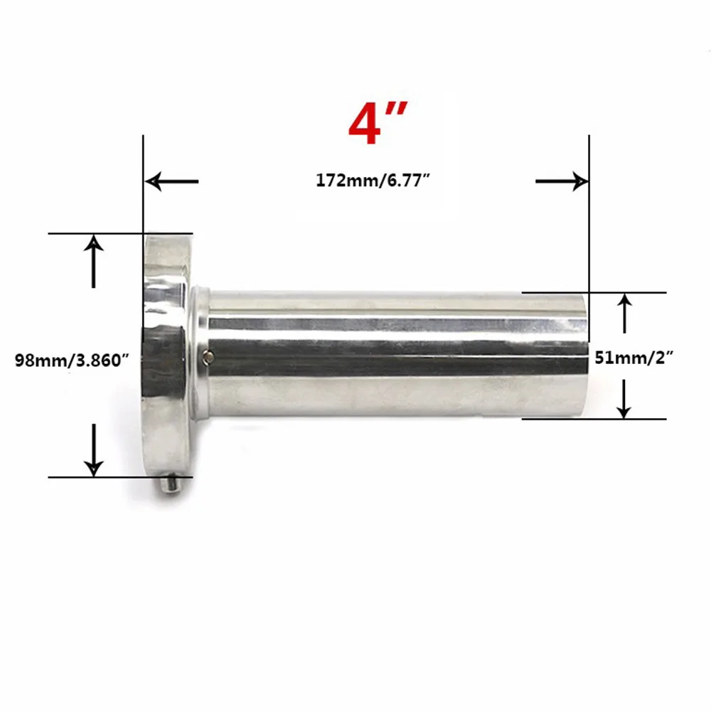CNSPEED Универсальный Регулируемый глушитель 85 мм 3," /98 мм 4"/110 мм 4," Автомобильный хромированный глушитель из нержавеющей стали YC101073
