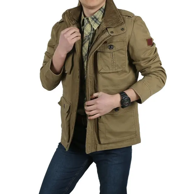 Cheap Men's spring and autumn outdoor  jacket  coat men's senlinjeep plus size coat jacket 6XL/7XL/8XL