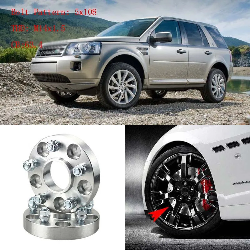 4 шт. 1 дюйм. Адаптеры для колес 5 наконечников 5x4 3 дюйма/5x2006 14x шпильки Land Rover Freelander 2