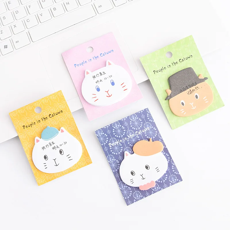 36 pcs Cute cat sticky notes and memo pads Guestbook Diary sticker