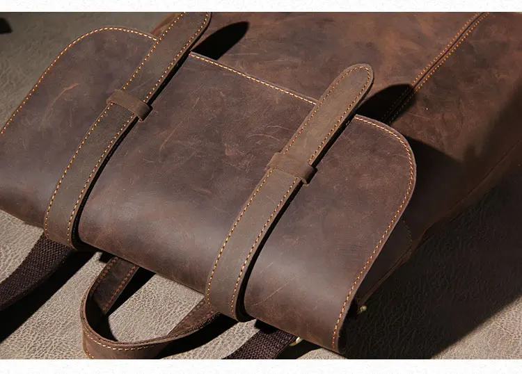 Amasie Винтаж Для мужчин Рюкзак Back Pack Обувь для мальчиков из натуральной кожи