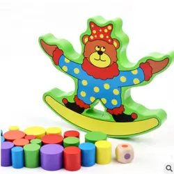Бесплатная доставка Обучающие деревянные игрушки медведь баланс игровые джойстики балансирующие блоки деревянные игрушки Дети Руки