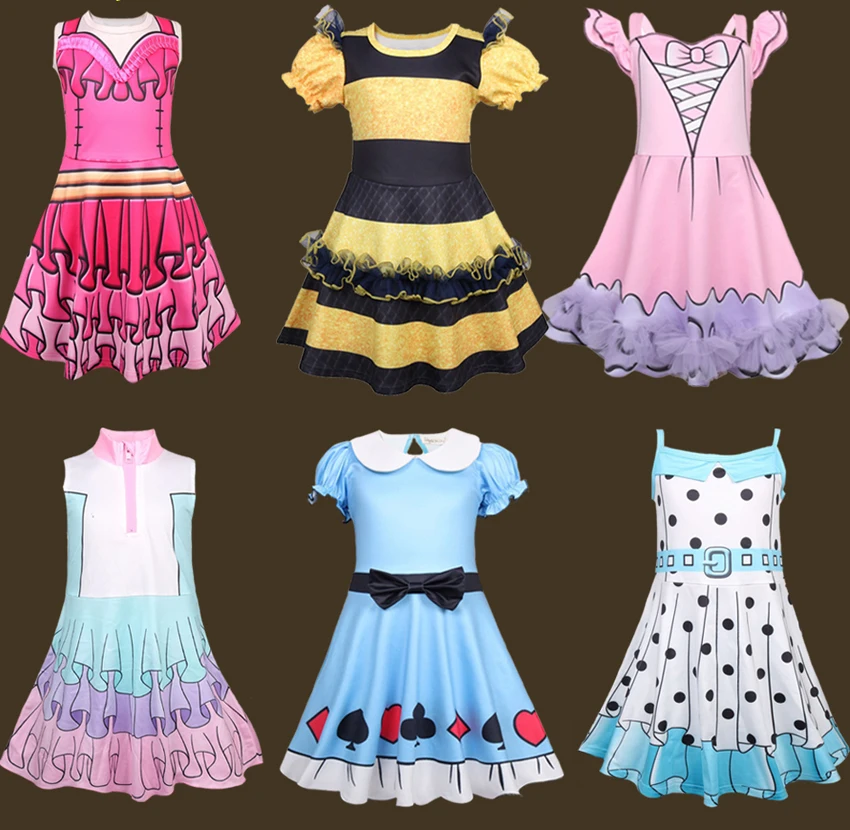 

2019 Unicorn Princess Girl Lol Dress Silk Fancy Cute Princess Beauty Tutu Dress Kids Carnival Halloween Cosplay Costume Infant