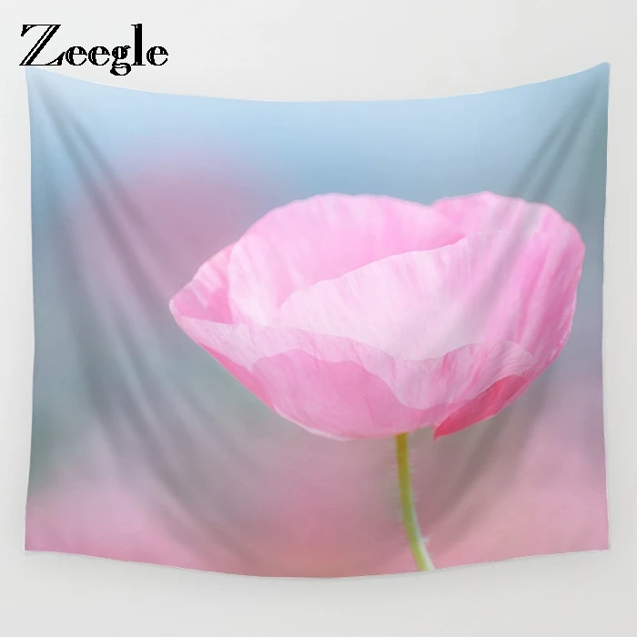 

Zeegle Lotus And Plants Pattern Polyester Wall Cloth Hanging Tapestry Party Decor Bedspread Beach Towel Yoga Mat Picnic Rug