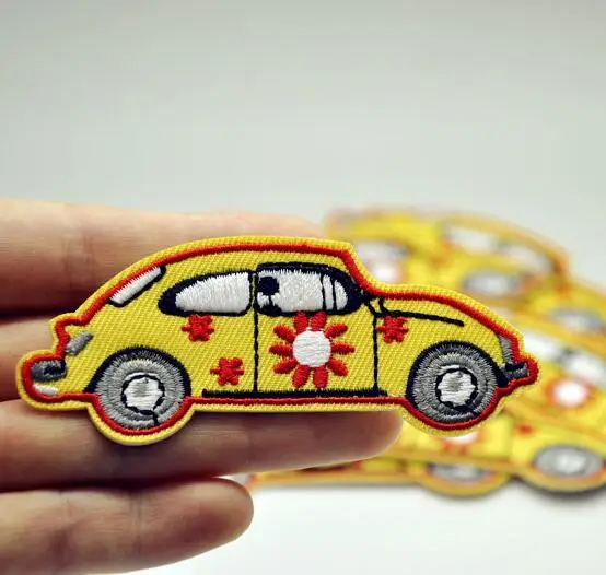 

1Pcs Vintage Car Patch Iron On Sewing Embroidered Applique for Jacket Clothes Stickers Badge Cute Patch Fabric DIY Apparel