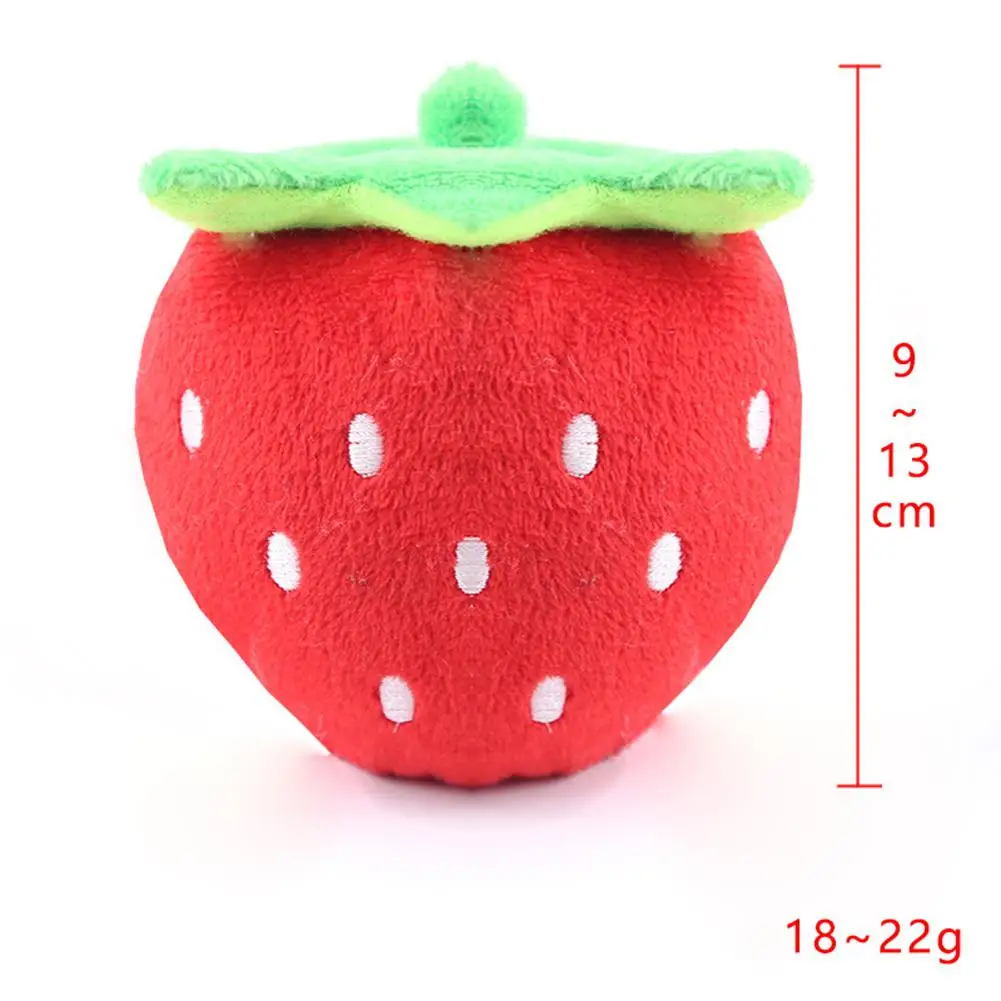 

TPFOCUS Cute Embroidery Strawberry Shape Plush Sound Toy for Pet Dogs Cats Safety Simple High Quality Dog Toy 2019