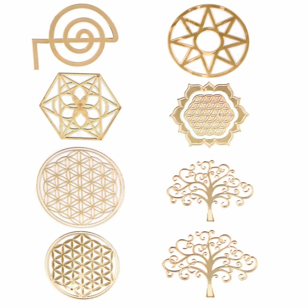

JAVRICK 1PC New Energy Tower Pattern Paste Copper Stickers For DIY Making Mould Craft Jewelry Tool 8 Kinds Pattern