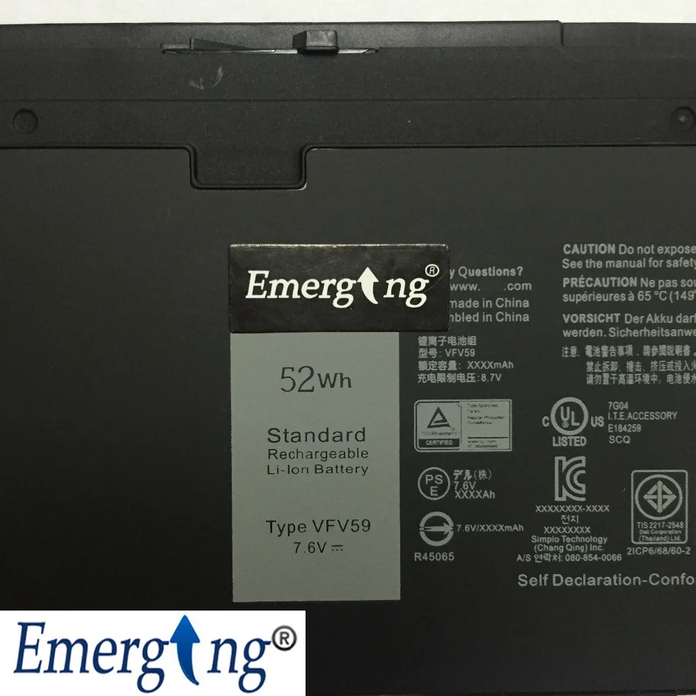 Оригинальный аккумулятор для DELL Latitude E7240 E7250 0W57CV WD52H GVD76 PT1 VFV59 7 6 В 52