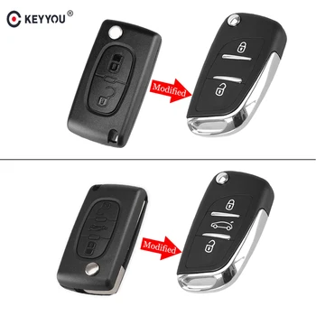 

KEYYOU 2/3Button Modified Car key Shell Remote Key Fobr Case Cover For Citroen Coupe VTR C2 C4 C5 C6 C8 Berlingo Xsara Picasso