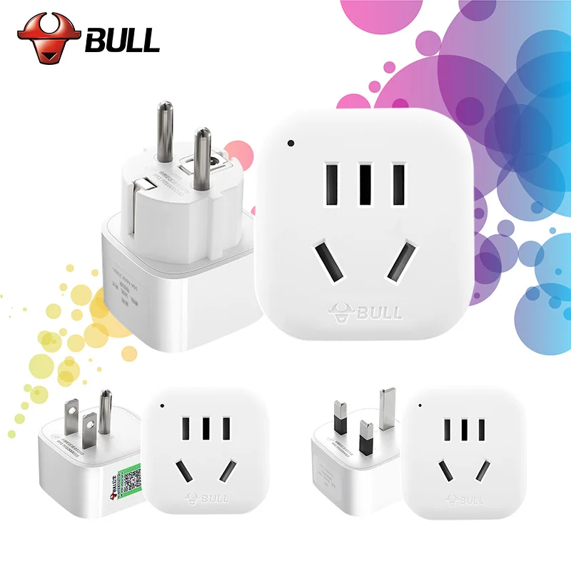 

BULL New Arrival 2018 International Universal Travel Charger Plug Adapter AU CN to EU Europe US UK AC Power Socket Converter