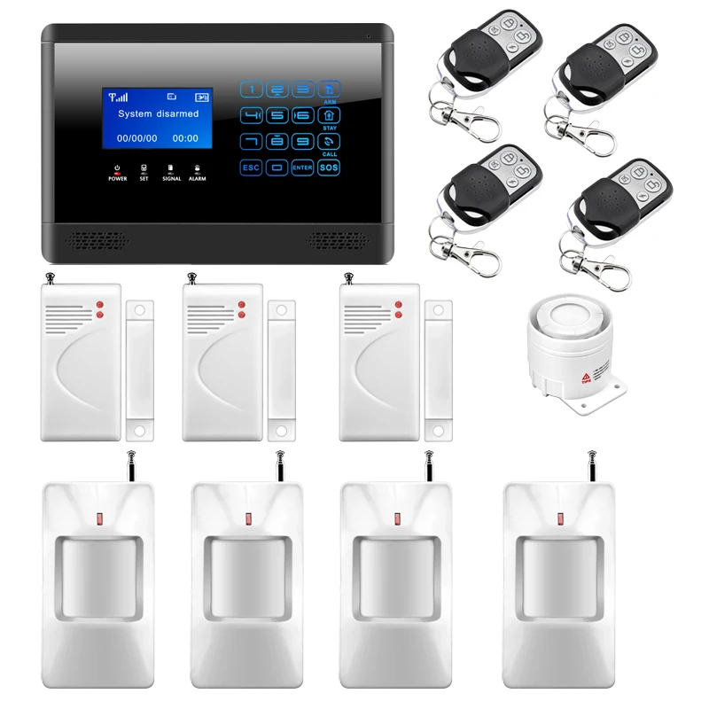 Wireless& Wired GSM Alarm Home Security Inturder Alarm System with Door