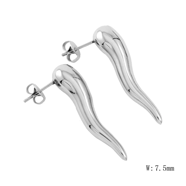 

CH-375 Classical fruit Sculpture Trendy shining simple geometric square charms earrings Exquisite metal jewelry Gifts