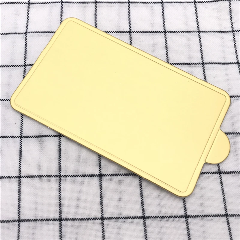 Aomily Gold 100 шт./компл. прямоугольный мусс для торта дощатка кекса десертные дисплеи