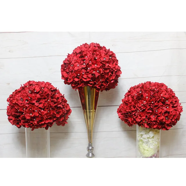 spr red wedding flower arrangement table centerpiece flower ball