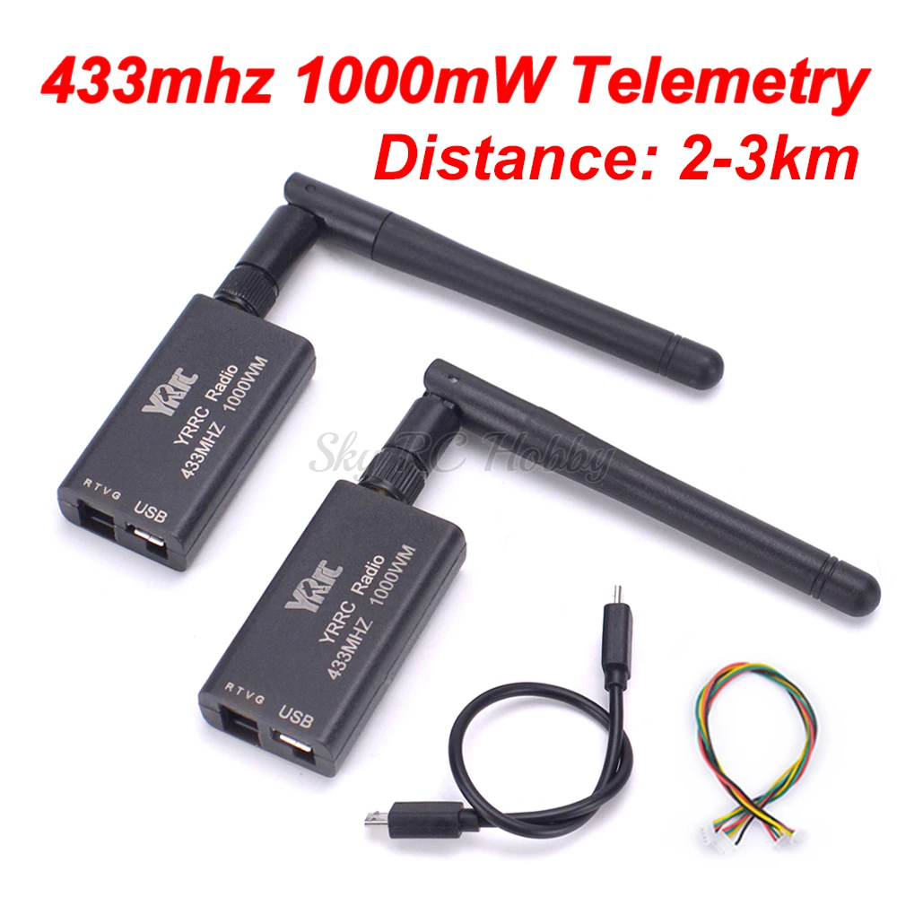 Peanutaso Radio telemetr/ía 250Mw 433Mhz 1000Mw Telemetr/ía de Datos Ttl y Puerto USB para Apm Pixhawk Pixhack Firmware de c/ódigo Abierto