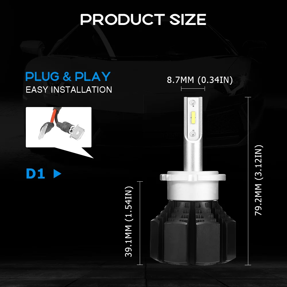 NOVSIGHT H4 H7 H11 H1 H3 9005 9006 автомобилей светодио дный лампы Здравствуйте-Lo луч 50 Вт 12000LM 6500 К авто фары светодио дный огни автомобиля DC12v 24 В