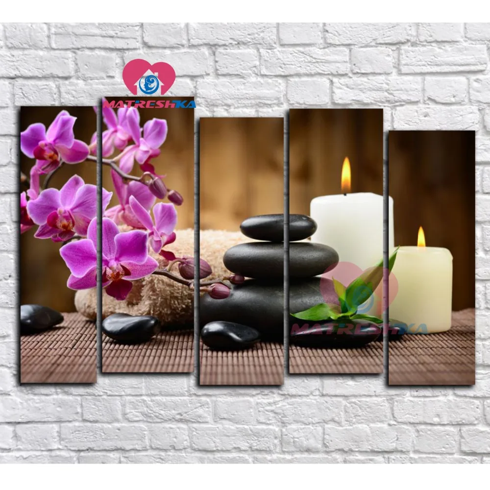 

Diamond embroidery flowers candle 5D diamond mosaic pictures of rhinestones diamond painting 5 pcs household products Handicraft