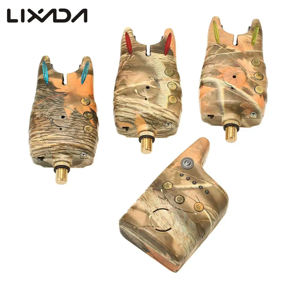 

Lixada Wireless Fishing Bite Alarms Set Digital Fishing Alarm Kit LED Alarm Indicator Alert Bell Receiver Fishing Tackle Pesca