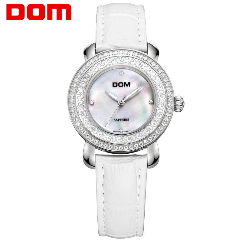 

DOM Luxury Brand Ladies Watch Waterproof Fashion Leather Wrist Quartz Girl Watch for Women Ladies Dress Watches Clock G-86